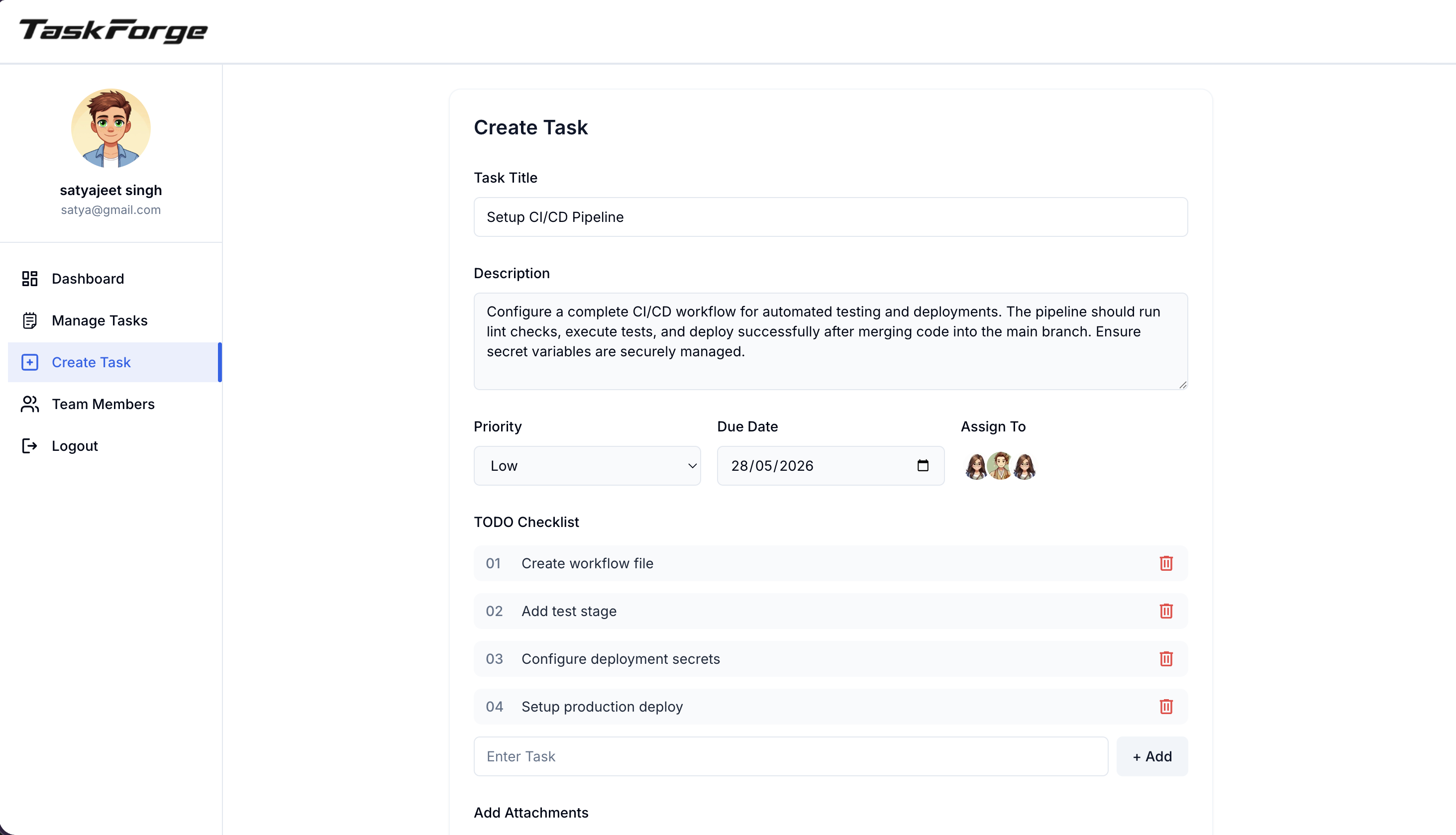 Task Forge screenshot